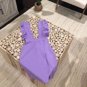 Lilac mini high-split dress